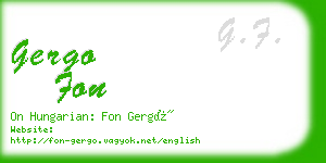 gergo fon business card